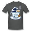 The Great Kanagawa Tea Japan Tshirt Men Oversize Oneck Cotton Short Sleeve Men Shirt Tees Harajuku Streetwear