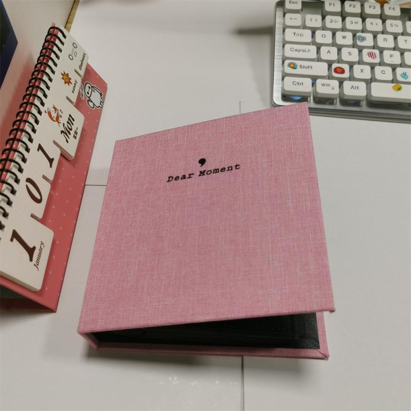 Альбомы Изысканный Хлопково-Льняной Фотоальбом Instax Книга Памяти Для Карт Протекторы 1415  3см Книга для Карт Альбом на Кольцах 3 Дюйма