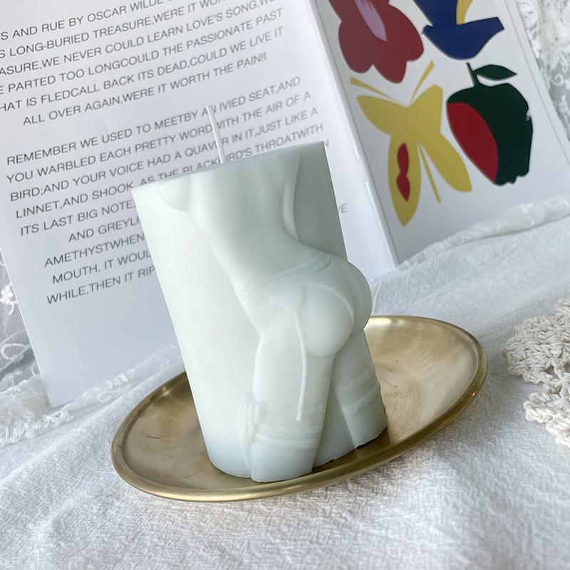Цилиндрическая свеча силиконовая форма искушение DIY 3D ароматерапевтическая свеча гипсовая форма подарок ручной работы