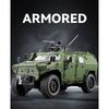 1/20 Сплав Военный Взрывозащищенный Модель Автомобиля Литые Металлические Внедорожники Танк Бронеавтомобиль Модель Звук Свет Детские Игрушки Подарок