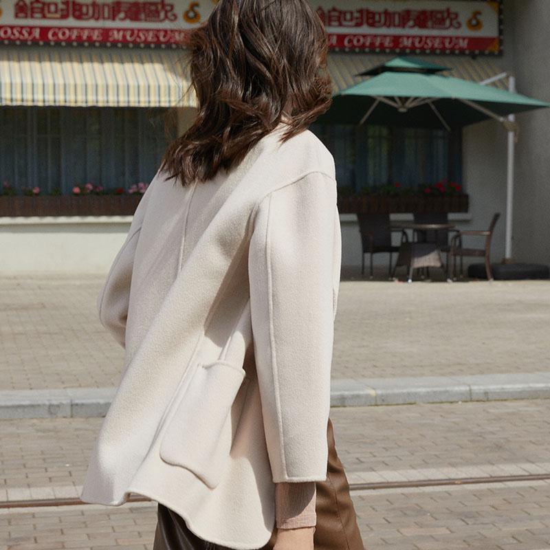 Women Wool Coat 100% Wool MODERN NEW SAGA Autumn Wool Coat Winter Warm Woolen Jackets Peacoat