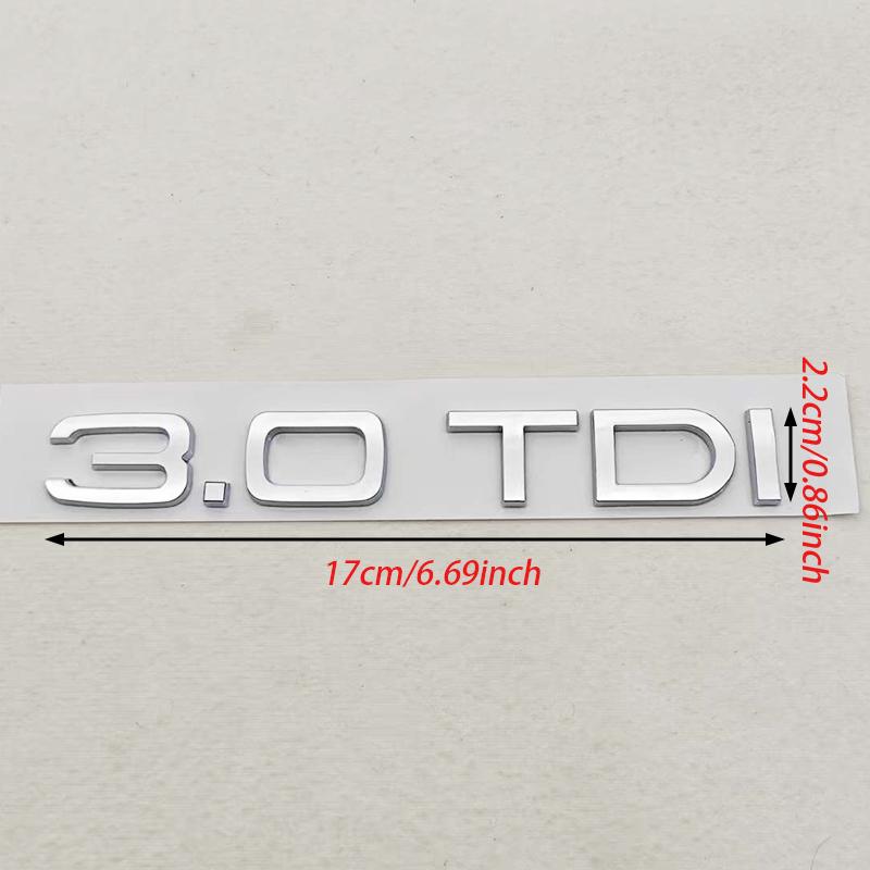 2026 3D ABS Car Letters Logo 3.0TDI 4.2TDI Trunk Badge Sticker Emblem For Audi A4 S4 RS4 A5 S5 RS5 A6 S6 RS6 A7 S7 RS7 Q7 Q8 SQ7 SQ8