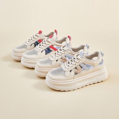 Новые корейские женские кроссовки с поддержкой свода стопы - мягкие эластичные амортизирующие нескользящие дышащие повседневные туфли, не вызывающие усталость ног