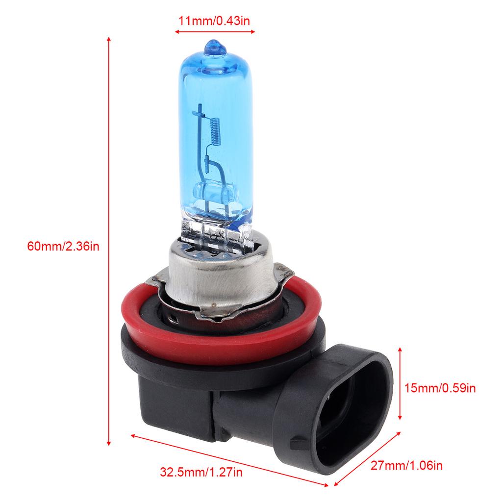 2pcs 12V 6000K White Light Super Bright Car Xenon Halogen Lamp Auto Front Headlight Fog Bulb