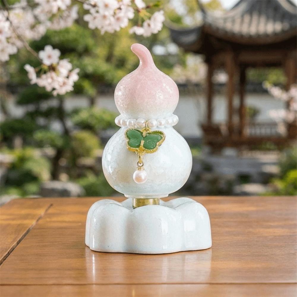 Exquisite Gourd Statue Multicolored Rotating Lucky Gourd Ceramic Figurine Car Ornaments