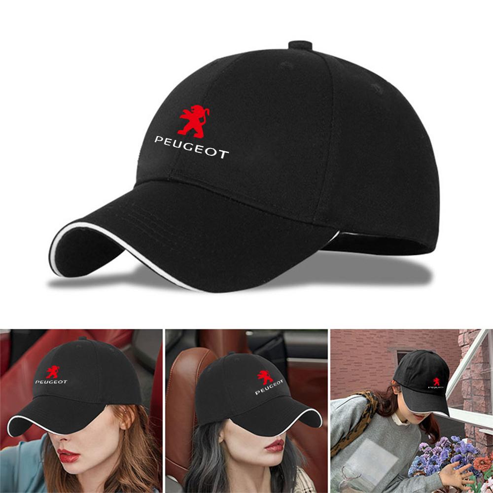 Car Casual Cotton Baseball Cap Unisex Sunshade Hat For Peugeot 3008 5008 208 407 406 4008 206 308 307 301 207 2008 508 107 306