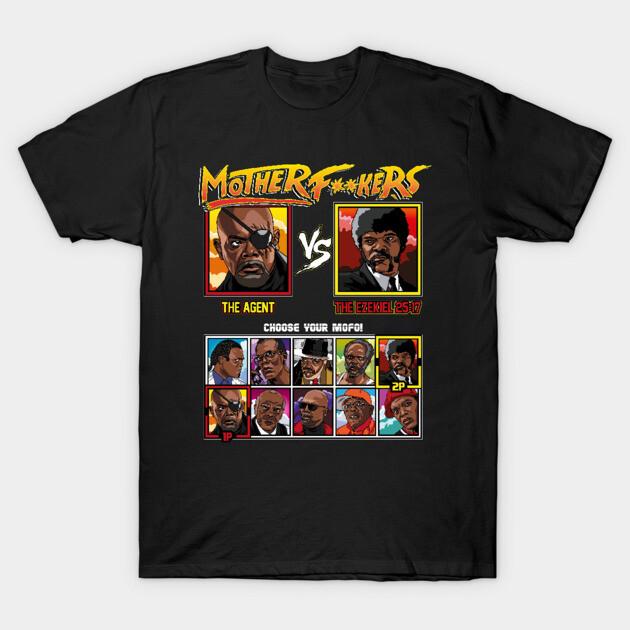 Asian Size Cotton Unisex Tshirt Print T-shirt Samuel L Jackson Fighter T-shirt No-Cut Print Regular Fit