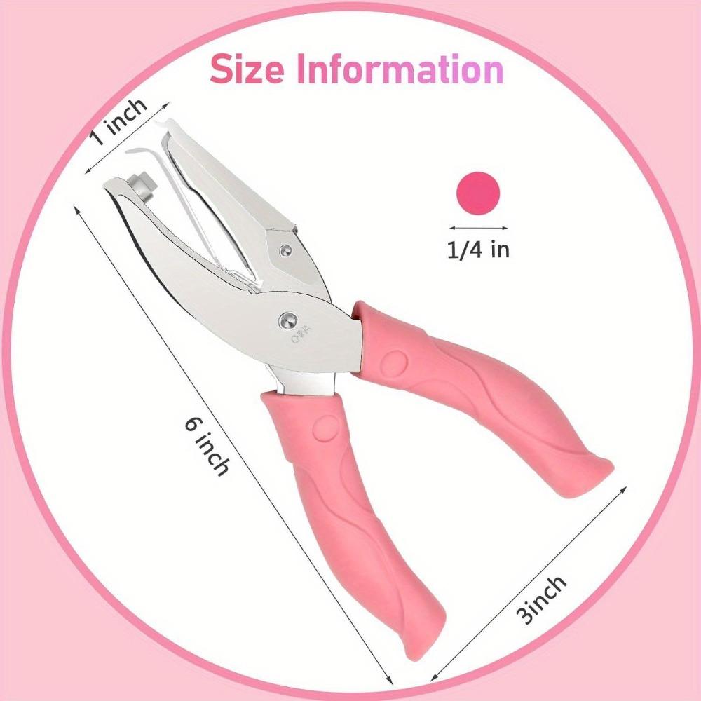 Ручной дырокол для бумаги, 2 шт., дырокол в форме сердца/звезды/круга, металлический дырокол для бумаги с одним отверстием 1/4 дюйма, с мягкой ручкой для бирок, билетов на одежду