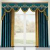 2 шт. Цветные бархатные шторы блэкаут, европейский ретро-дизайн с вышивкой. Высококачественная теплоизоляция и декоративная для лив