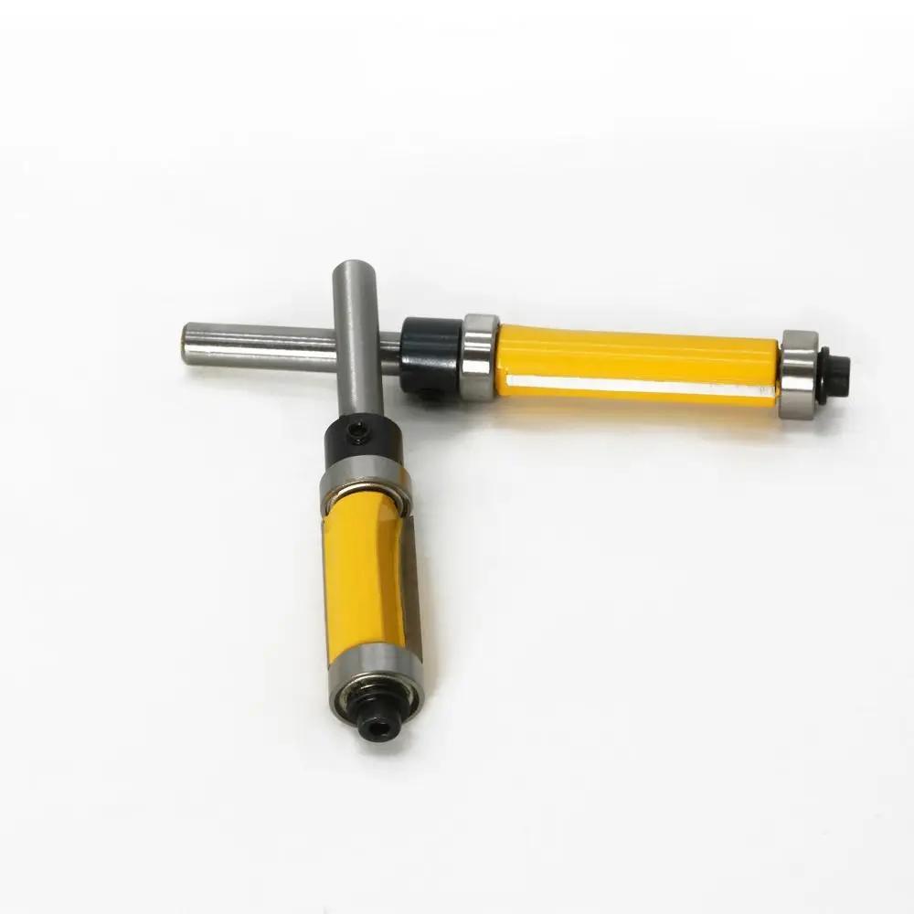 6mm/6.35mm Shank Milling Cutter Double Bearing with Top and Bottom Bearing Trimming Cutter Flush Trim Bit Woodworking Tools