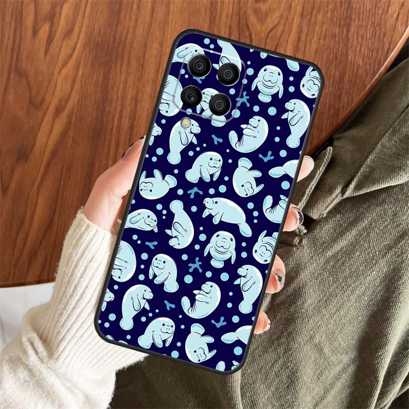 Cute Baby Manatee Case For Samsung Galaxy M12 M32 M52 M35 M55 M15 M11 M13 M14 M06 M16 M36 M56 M31 M53 M34 M54