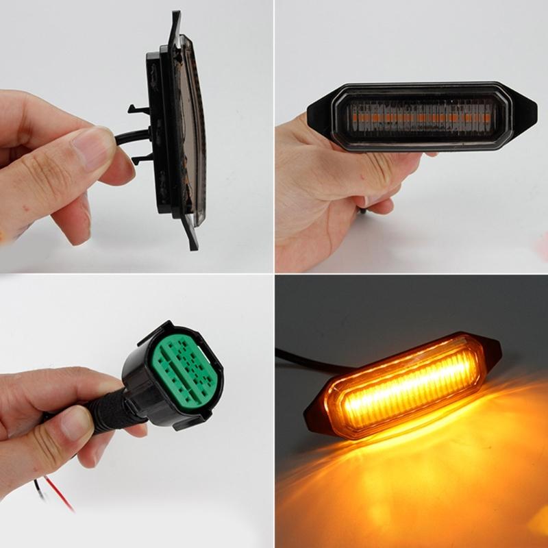 Car LED Emergencys StrobesLight Grille Flashing Warning Beacon Hazard Caution Light Yellow Lamp for Tank300 Vehicles SUV