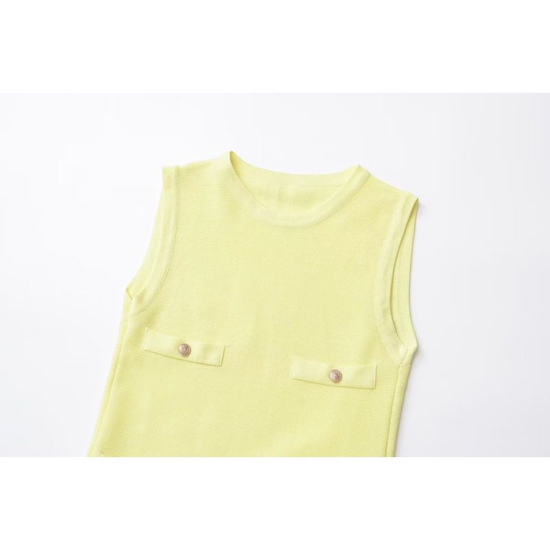 Kaslead New Arrival Women's Clothing Fashion Style Fashion Minimalist Wide Pleated Knitting Mini Dress 3859025