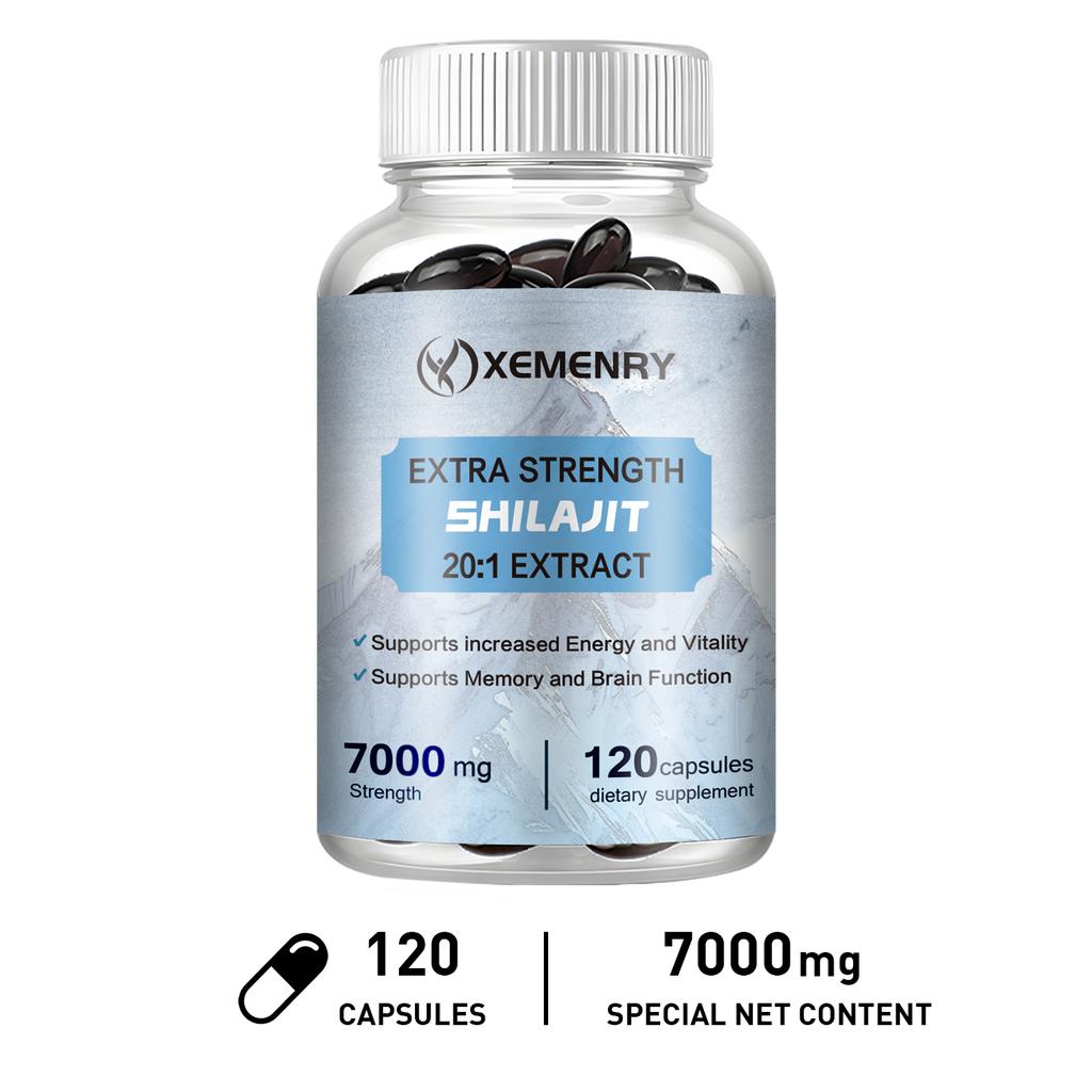 XEMENRY Шиладжит Extra Strength 20:1 Капсулы для экстракции — Микроэлементы, Фульвовая кислота, Ежедневное самочувствие