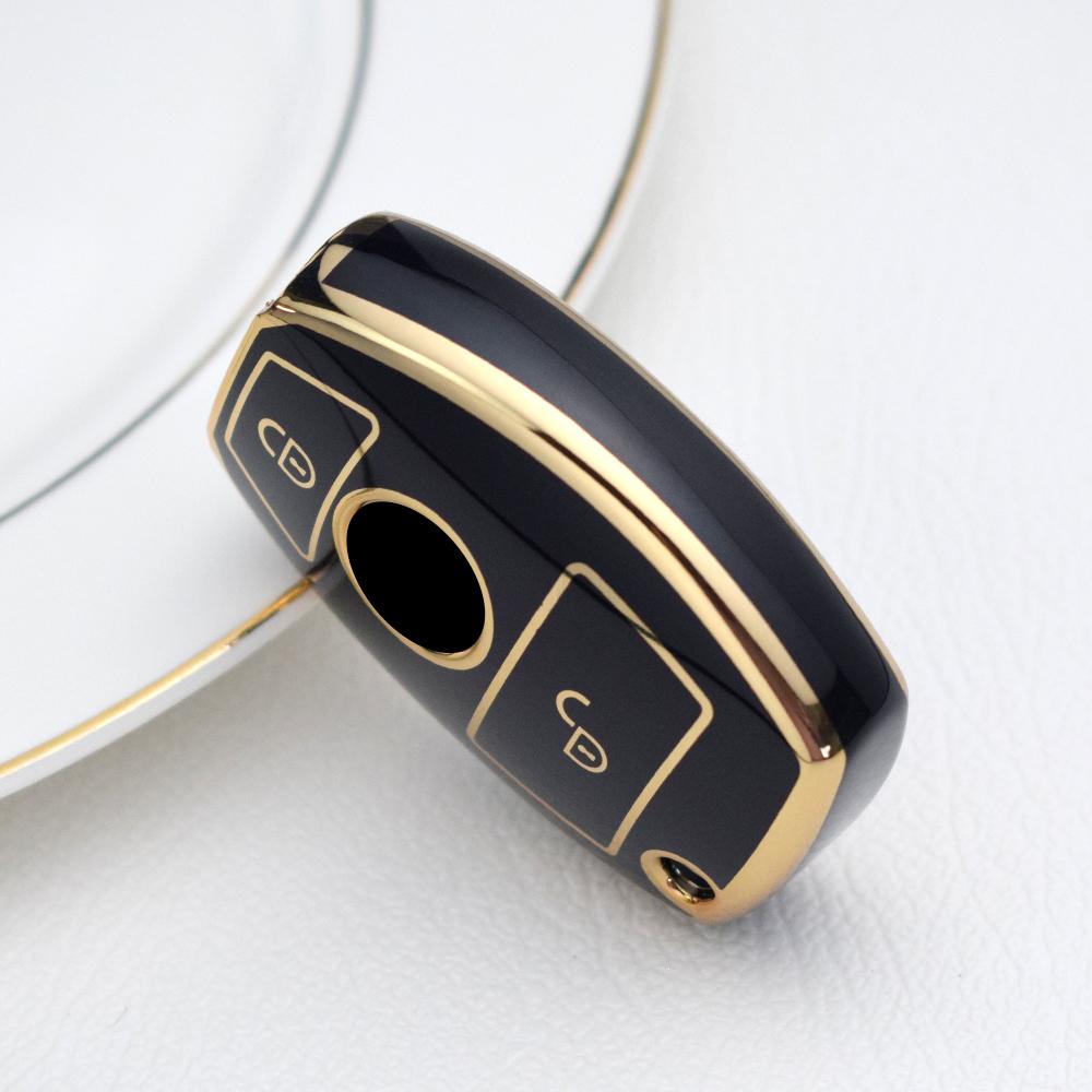 Чехол из ТПУ с 2 кнопками, брелок для дистанционного ключа автомобиля, чехол для Mercedes Benz ACESG Class GLA CLA GLK GLC CLS W204 W463 W176 W251 W205 AMG