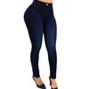 Women's Slim High-Waisted Elastic Skinny Jeans - European and American Fashion