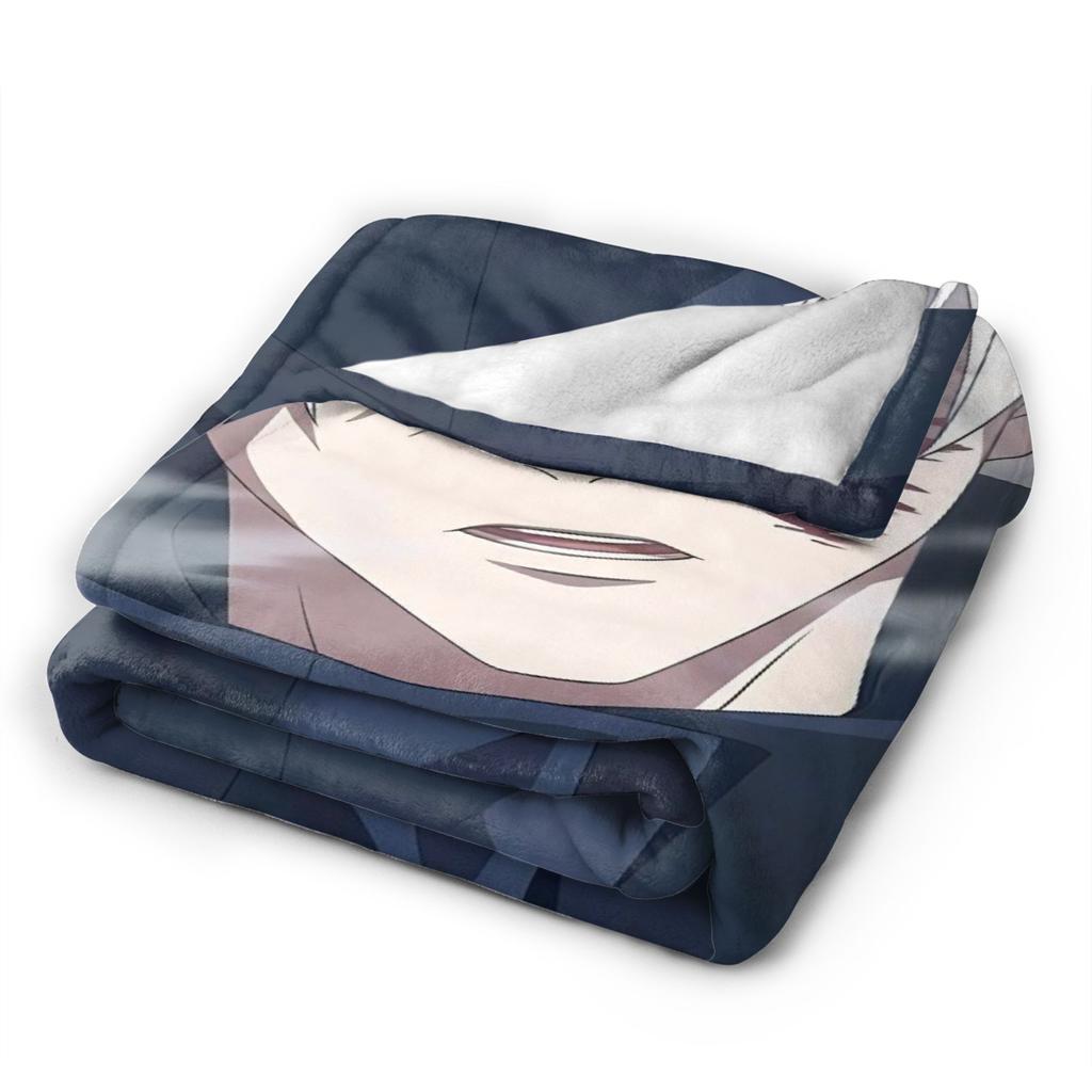 Warm Cozy Blanket Picnic Gojo Satoru Bedding Throws Novelty Bedspread For Couch Bed