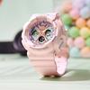 Casio Серия BABY-G Symphony Elf Классический Большой Циферблат Водонепроницаемый Ударопрочный Спортивный Досуг Мода Универсальный Кварцевый Механизм Ремешок из Смолы BA-130PM-4APR