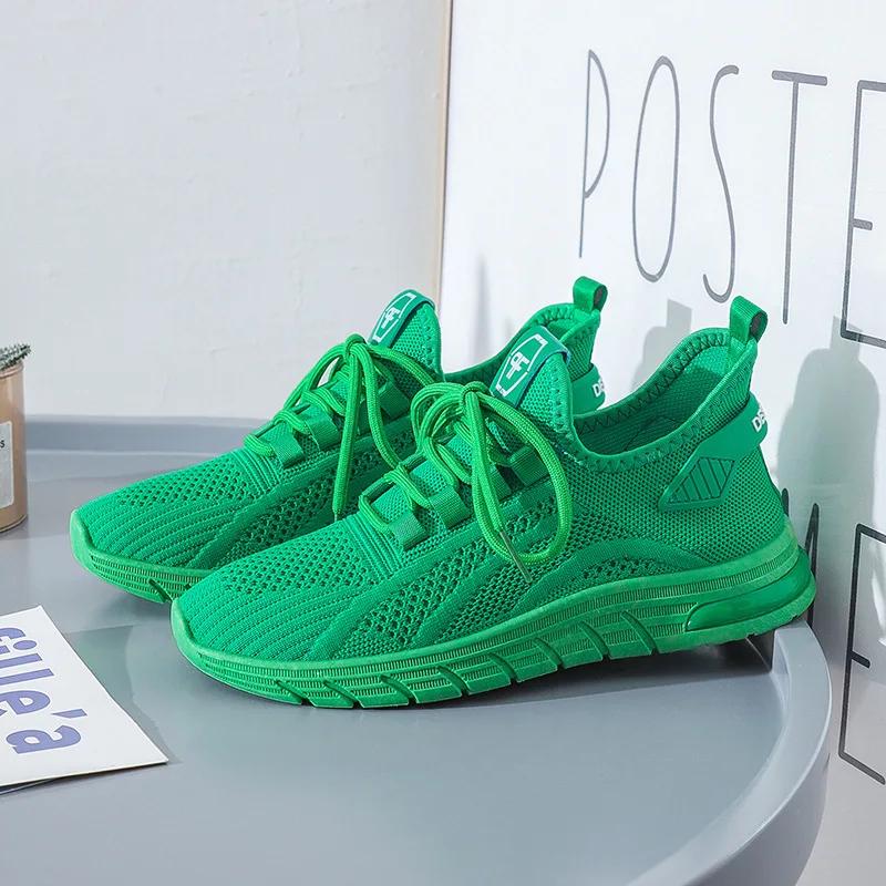 Новая мода на воздушной подушке, летающая тканая женская обувь, дышащая сетчатая обувь, спортивная повседневная обувь, дизайнерские кроссовки 2024