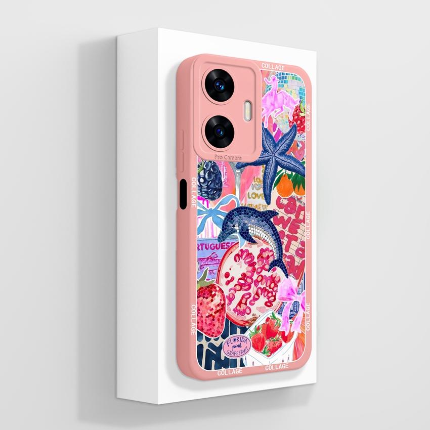 Красивые чехлы для телефона в форме сердца любви для Realme C55 C35 C25 C20 C15 C11 C21Y C25Y Мягкий жидкий силиконовый бампер Противоударный защитный чехол для Realme Casing