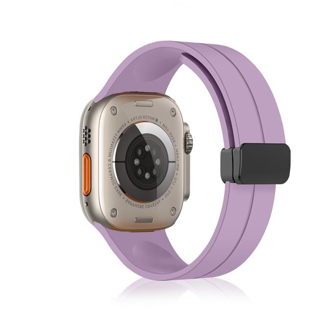 Strap For Apple watch ultra 3 2 band 44mm 45mm 49mm 40mm 41mm 46mm Magnetic Silicone Bracelet correa iWatch Series 8 se 9 10 11