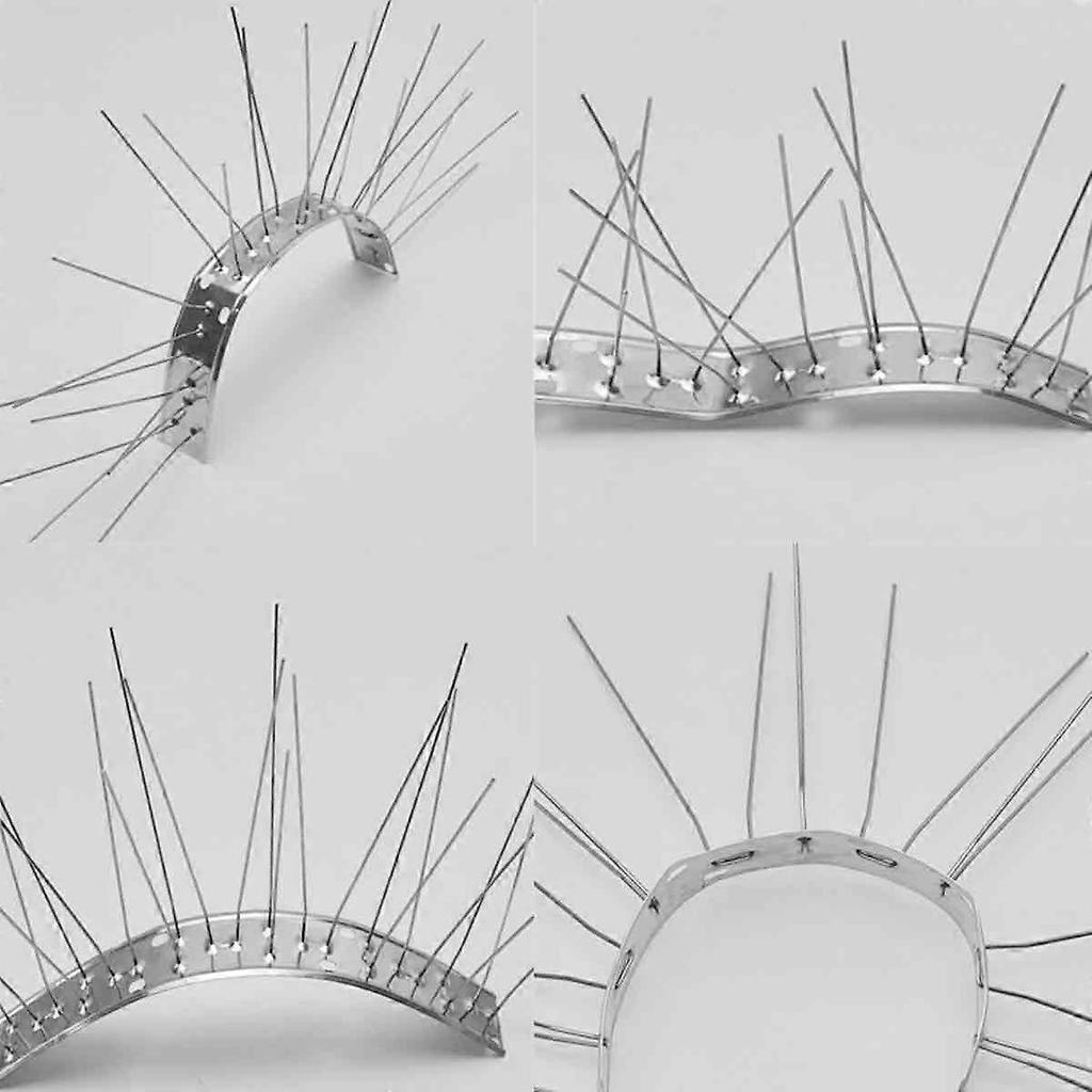 5 Strips Bird Spikes For Pigeons Small Birds,stainless Steel Bird Spikes -no More Bird Nests & Poop-disassembled Spikes