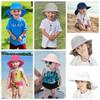 Large Brim Beach Hat Adjustable with Neck Flap Beach Play Hat Kids Sun Hat Sun Protection Hat