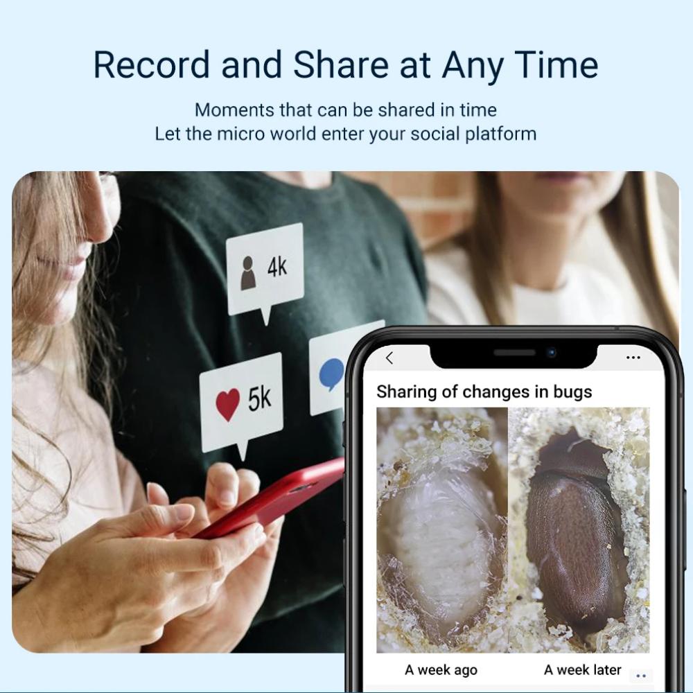 Digital 200X Microscope Lens with CPL Mobile LED Guide Light Lamp Micro Pocket SuperMacro Lens For Phones