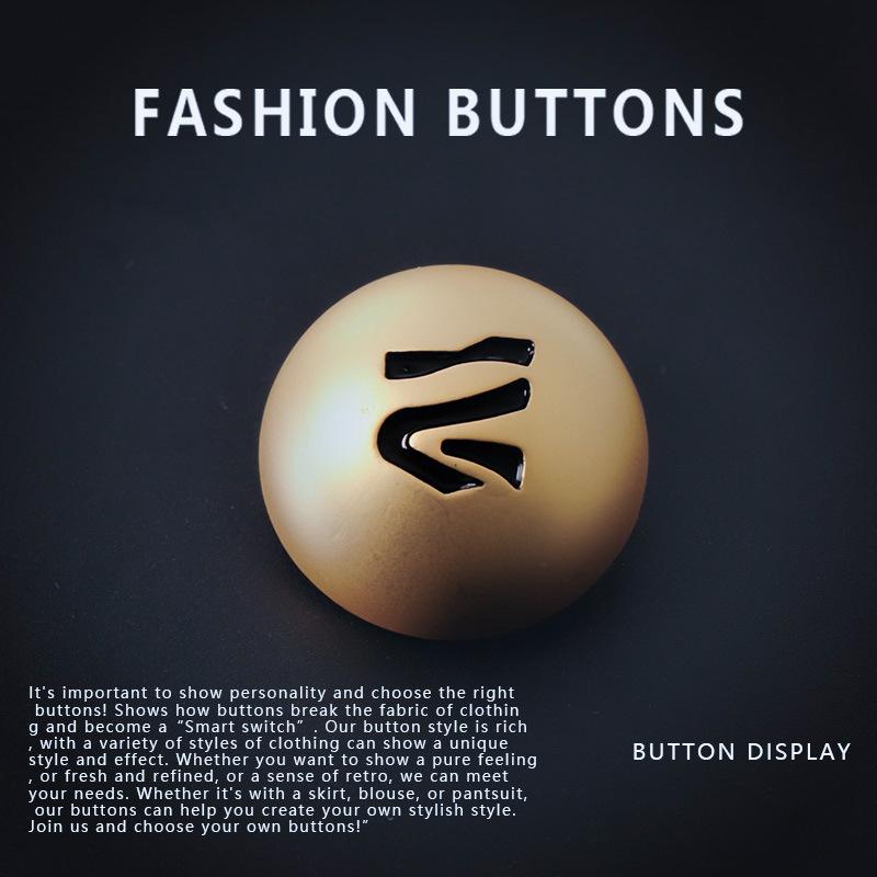 10 шт. Круглые металлические пуговицы для одежды, топов, свитеров, декоративные пуговицы для пальто, пуговицы в стиле ретро, изысканные