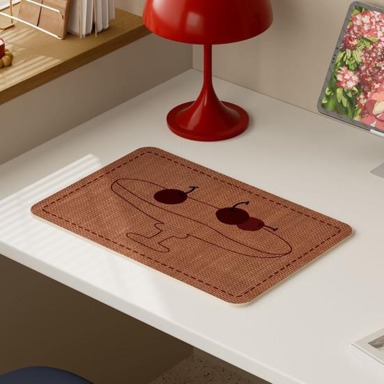 Placemat Soft Tough Non-Slip Heat Insulation Table Mat Oil-Proof Wipeable Easy