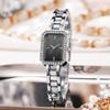 Роскошные женские брендовые часы Модные платья Квадратные часы Кристалл Женские Стальные Кварцевые Наручные часы Часы Montre Femme Дропшиппинг