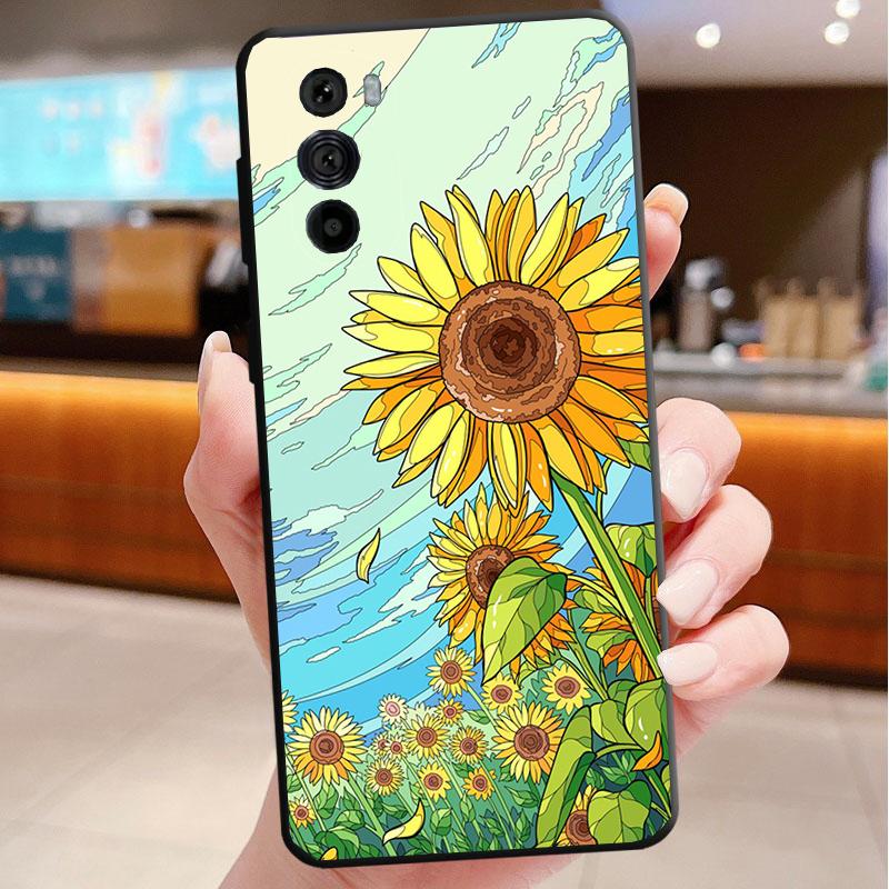 Sunflower Phone Case For Motorola Edge 60 50 40 Pro 60 50 40 30 Ultra Neo Fusion Moto G Play G Stylus G Carcasas
