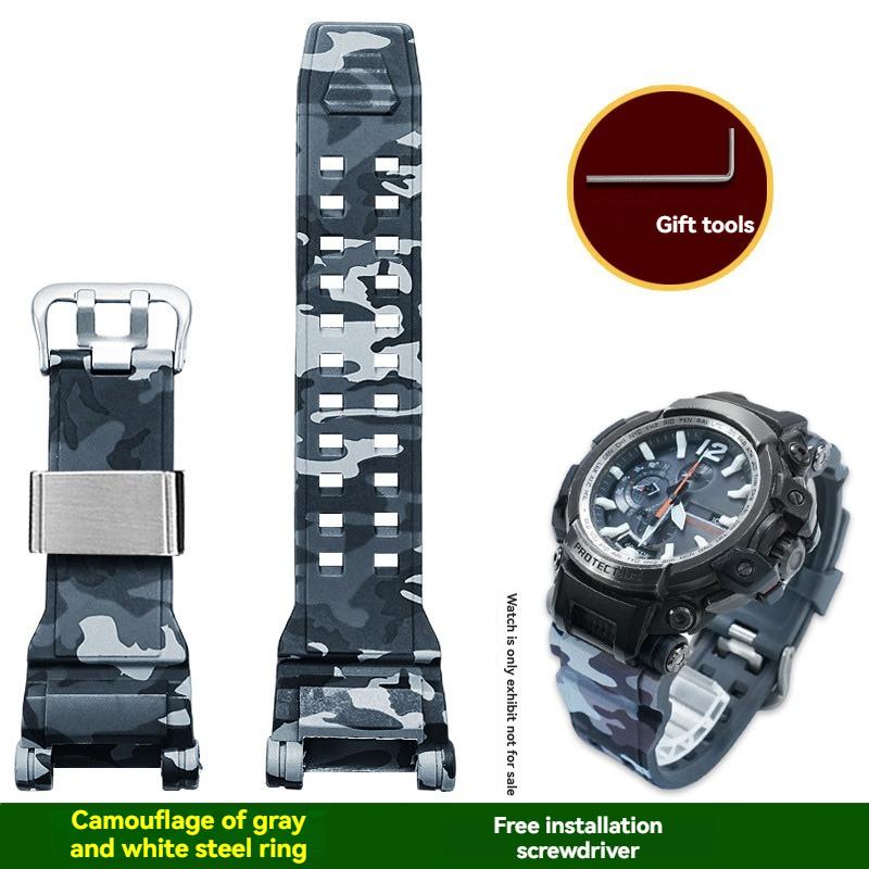 GPW 2000 Мягкий силиконовый ремешок из смолы Для Casio G-Shock Master 5502 Air GPW-2000 ремешок для часов водонепроницаемый сменный браслет