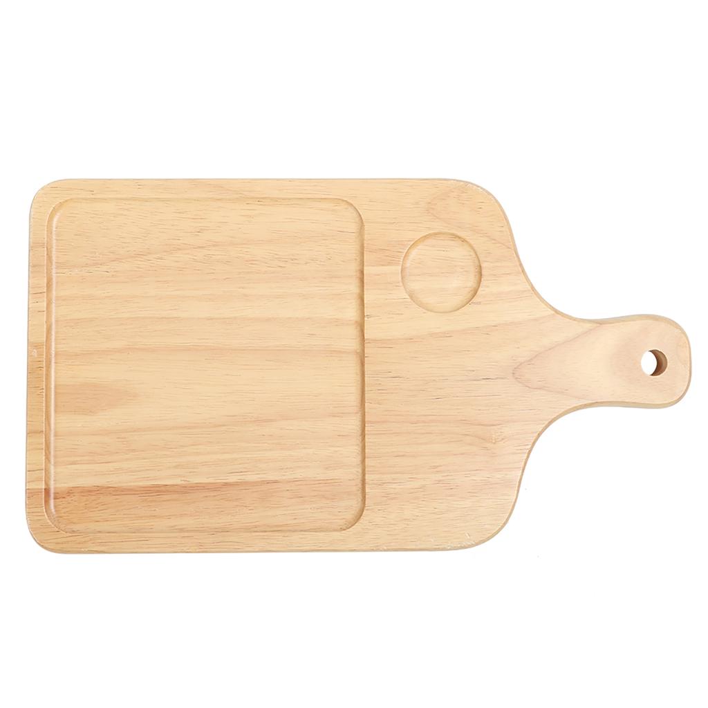 Rectangle Groove Pizza Bread Cheese Cutting Board Tray Handle Baking Home Kitchen Tool