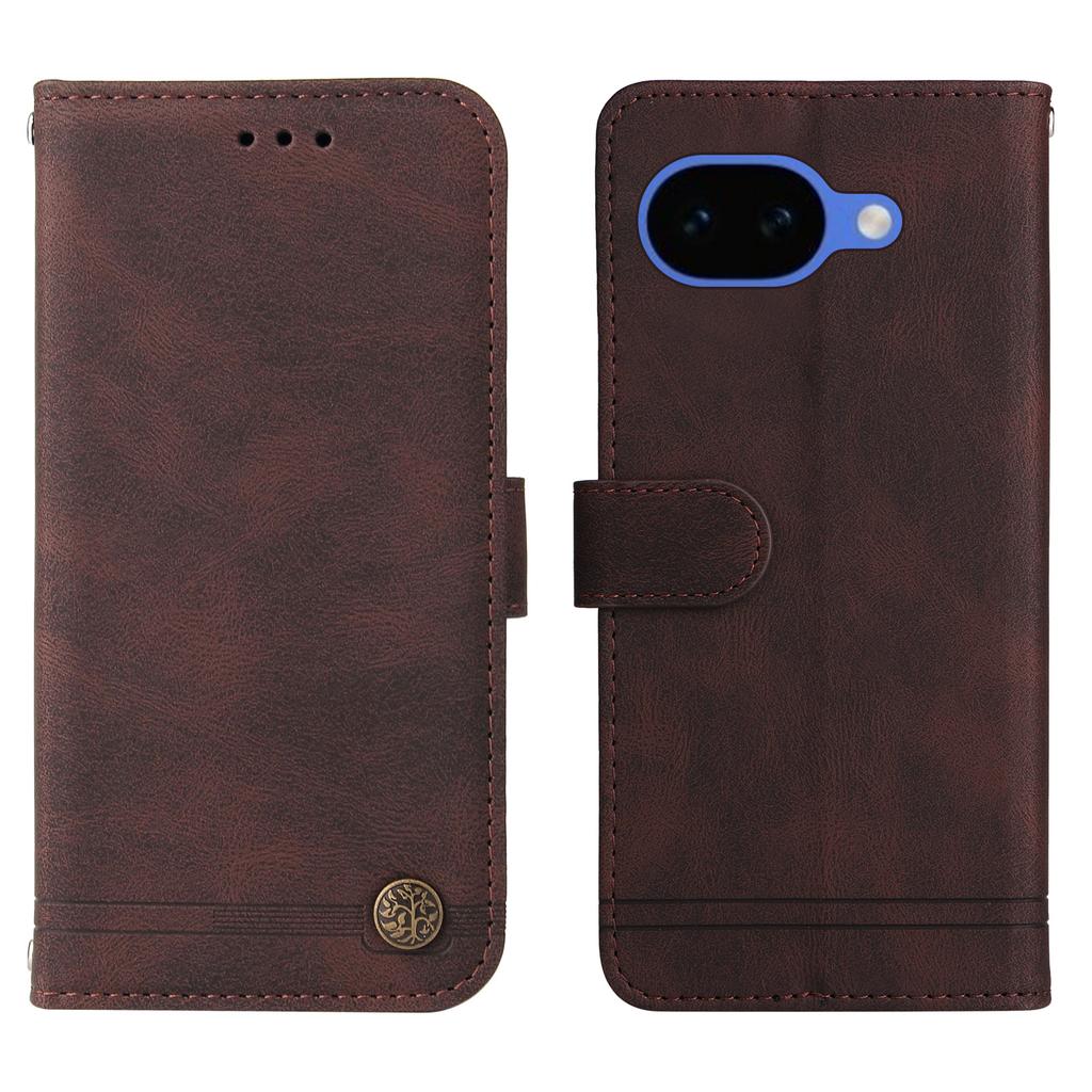 For Google Pixel 10a Leather Wallet Cases Skin Touch Phone Cover Stand with Strap