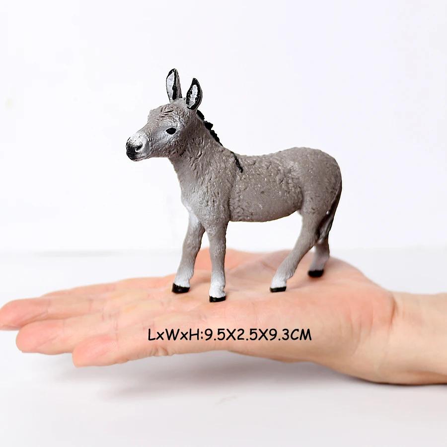 Модель осла Игрушечные животные Фигурки Сельскохозяйственные животные Аниме Фигурка Действия Подарки для Детей Детские Игрушки Игры Рождественские Украшения