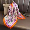 70x70cm Imitation Silk Satin Scarf for Hair Women Fashion Print Neck Kerchief Wraps Bandans