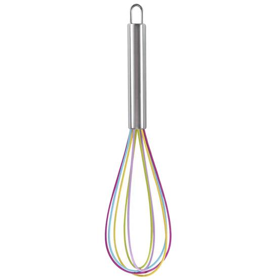 1/5 шт. силиконовый венчик с ручкой из нержавеющей стали для мытья в посудомоечной машине эргономичный дизайн с подвесным отверстием для взбивания яиц