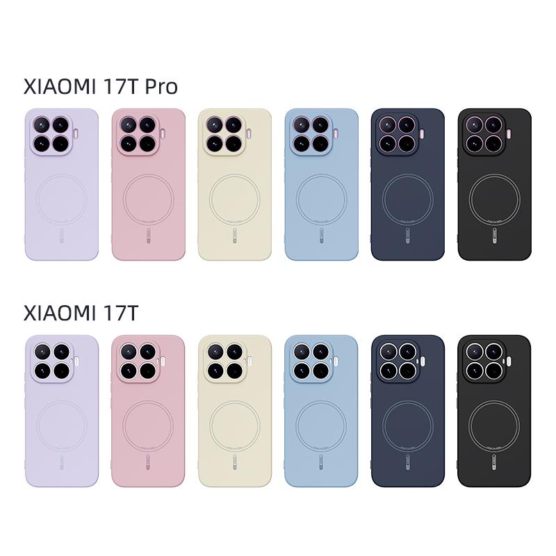 Мягкий жидкий силиконовый невидимый чехол для Xiaomi Mi 17T/17T Pro, магнитный, для беспроводной зарядки, противоударный, защитная крышка