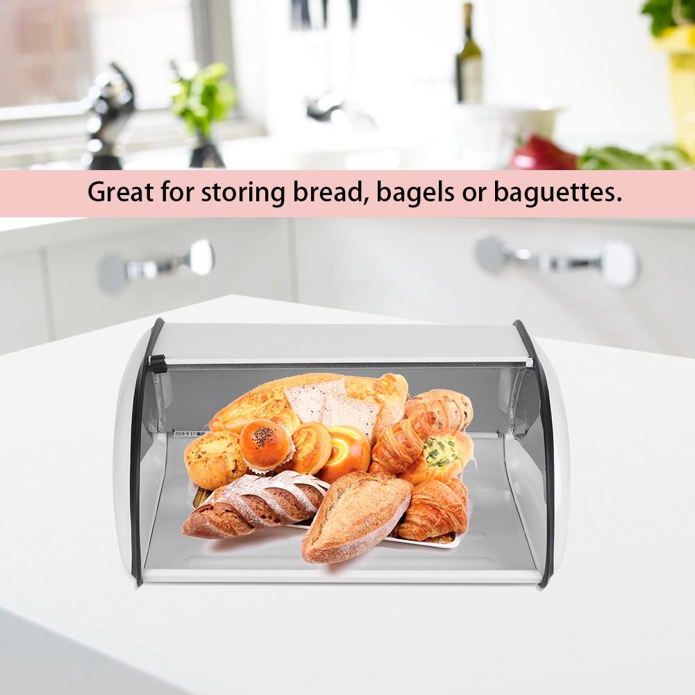 Большая емкость из нержавеющей стали Хлебница Держатель Контейнер для хранения на кухне