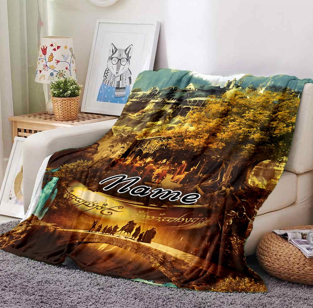 Custom Name Demon Flannel Blanket Throw Blanket Soft Warm Sofa Bed home Decor Unique Gift
