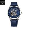 Oubaoer Men's Automatic Skeleton Watch - Fashionable Casual Mechanical Timepiece