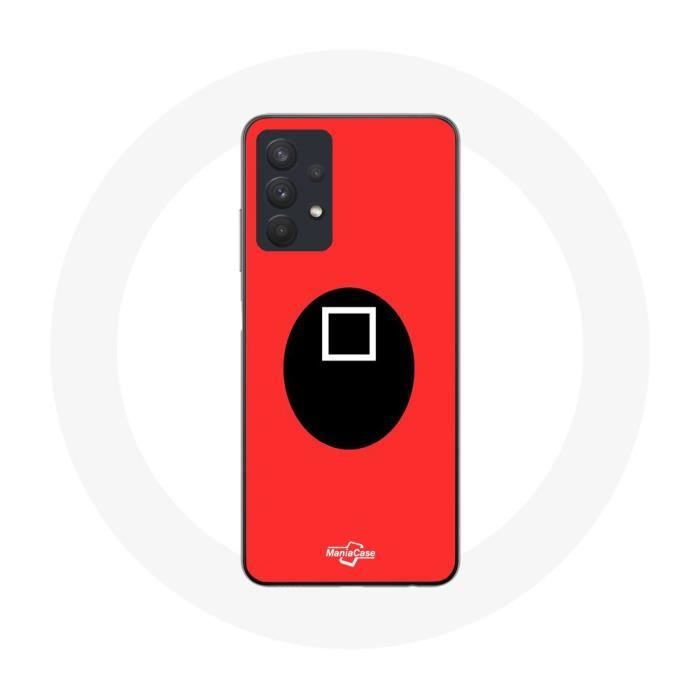 Coque - Squid Game - Samsung Galaxy A32 5G - Souple - Rouge - Masque carré