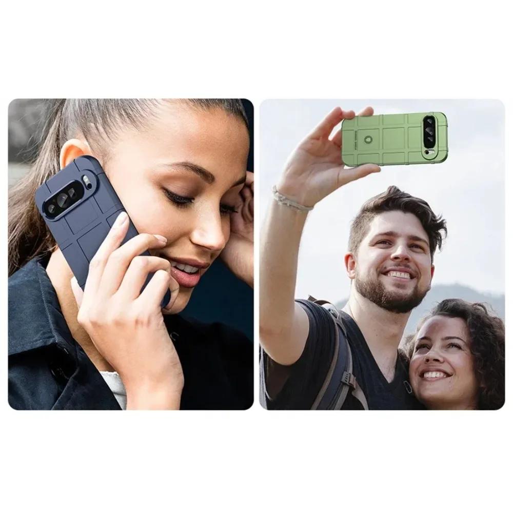 Прочный Гибридный Бронированный Нескользящий Матовый Чехол Для Google Pixel 10 9 Pro XL 8 7A ТПУ Четыре Угла Ударопрочный Амортизирующий Защитный Чехол