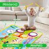 Piano Mat Toy Drum Set Multifunctional Music Mat Foldable Music Mat 8 Keys 6 Animal Sounds 17 Demo Songs 6 Instrument Sounds Recording Playback Volume