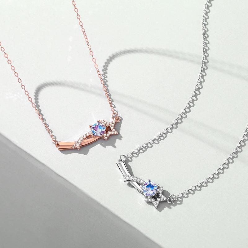 Танциз S925 стерлингового серебра Роскошное индивидуальное ожерелье с подвеской женское классическое ожерелье прилива