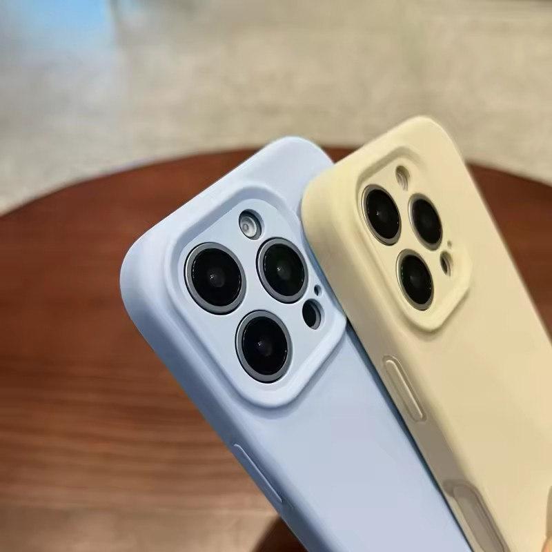 Мягкий жидкий силиконовый чехол с кнопкой управления камерой для iPhone 16 Pro Max, тонкий флисовый защитный чехол для камеры