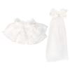 Niannyyhouse 20cm Plush Clothes Dress Lace Wedding Dress Veil Cotton Doll Clothes Dress-Up