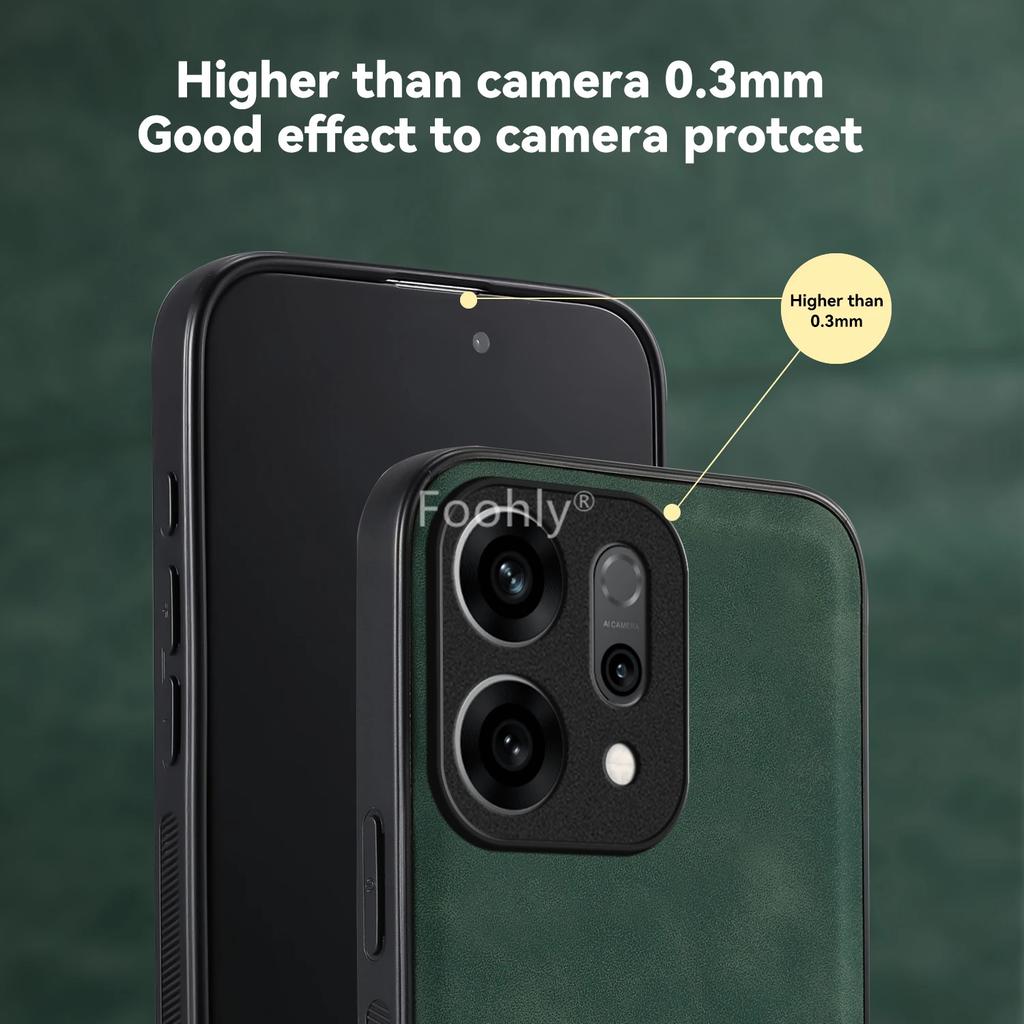 Nubuck Leather Magnetic Case for OPPO Reno 14 Pro 14F Reno14 F 5G Ren Protective Cover Shockproof Back Shell Coque Capa Fundas