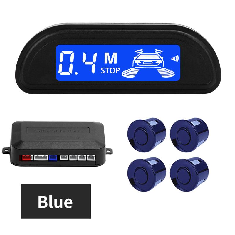 Датчик парковки для автомобиля с автоматическим парктроником, обратным светодиодным монитором, 4 датчика, 12 В, 8 цветов